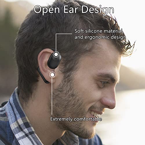 Sainellor Open Ear Air Conduction Headphones, 56H Playtime Bluetooth 5.2 Wireless Earbuds，IPX5 Waterproof Headphones, 16mm Dynamic Drivers Touch Control Sport Headphones