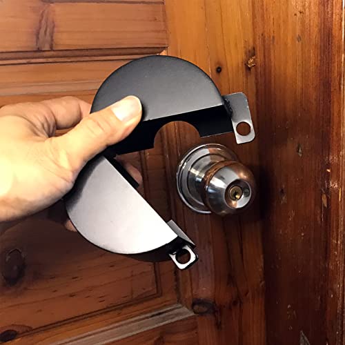 TEMEILI Door Handle Lock, Door Knob Lock Out Device,Cover to Disable The Doorknob/Faucet/Valve, Prevents Turning of Door Knob and Access to Keyhole, Prevents Operating The Knob (with Padlock)…