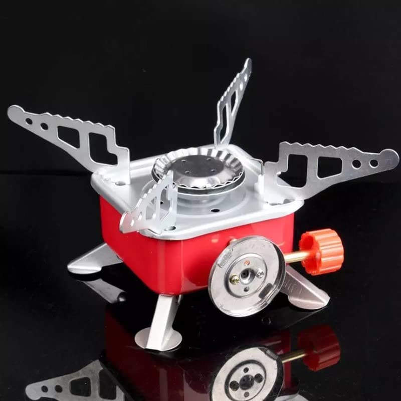 Portable Camping Stove Burner, Outdoor Strong Firepower Camping Gas Stove Folding Lightweight Stove for Outdoor Hiking Cooking