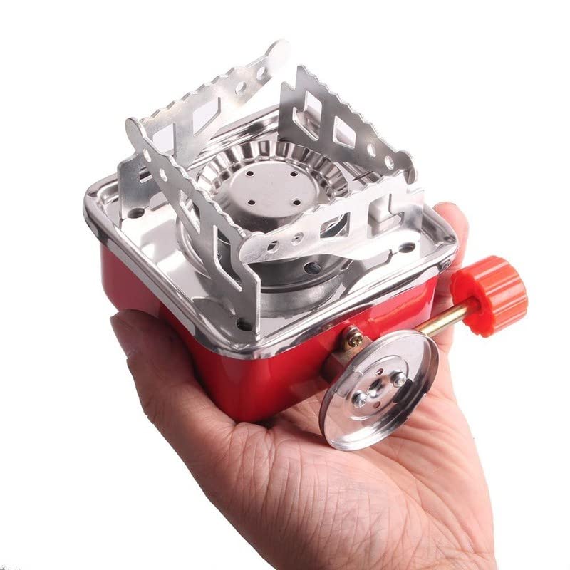 Portable Camping Stove Burner, Outdoor Strong Firepower Camping Gas Stove Folding Lightweight Stove for Outdoor Hiking Cooking