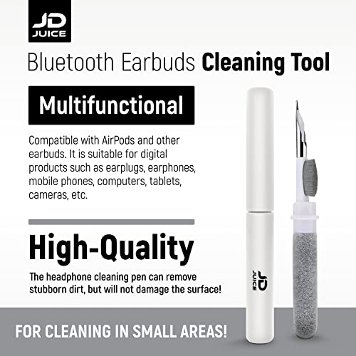 2 Pack - Airpods Cleaning Kit Earbud Cleaning Kit - Phone Cleaning Kit in-Ear Headphones Cleaning Pen Tool, Portable 3-in-1 Laptop Cleaning Kit Electronic Cleaner with a Sponge, Metal Pen Tip