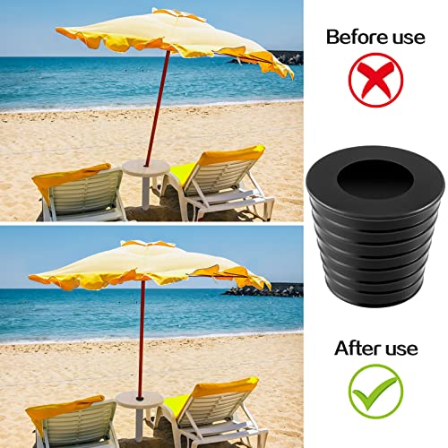 Patio Umbrella Cone Umbrella Wedge Plug and Silicone Table Umbrella Hole Ring Plug with Cap Set for Outdoor Patio Umbrella, Fits Umbrella Pole Diameter 1.5 Inch (transparent)