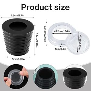 Patio Umbrella Cone Umbrella Wedge Plug and Silicone Table Umbrella Hole Ring Plug with Cap Set for Outdoor Patio Umbrella, Fits Umbrella Pole Diameter 1.5 Inch (transparent)