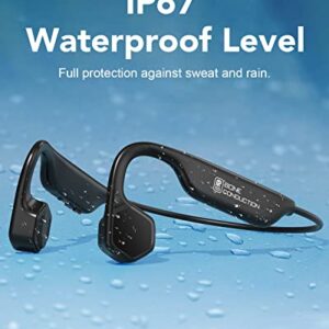 RR SPORTS Bone Conduction Headphones, Open Ear Headphones Bluetooth 5.3 Sport Earphones, IP67 Waterproof Headset for Running, Cycling, Driving, Hiking
