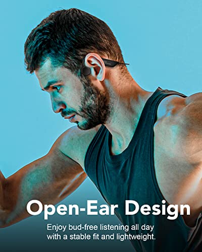 RR SPORTS Bone Conduction Headphones, Open Ear Headphones Bluetooth 5.3 Sport Earphones, IP67 Waterproof Headset for Running, Cycling, Driving, Hiking