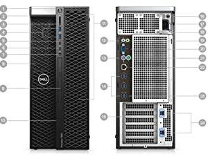 Dell Precision T7820 Workstation Desktop (2018) | Core Xeon Silver - 1TB SSD + 1TB SSD - 32GB RAM - RTX A4000 | 8 Cores @ 3.2 GHz - 8GB GDDR6 Win 11 Pro (Renewed)