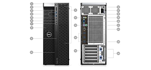 Dell Precision T7820 Workstation Desktop (2018) | Core Xeon Silver - 1TB SSD + 1TB SSD - 32GB RAM - RTX A4000 | 8 Cores @ 3.2 GHz - 8GB GDDR6 Win 11 Pro (Renewed)