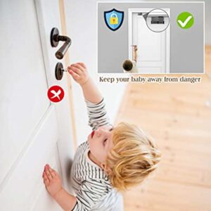 Child Proof Door Lock,Top Door Locks for Kids Safety,Front Door Child Safety Lock Made of Metal,Prevent Toddlers,Autistic Child,Pets & Dementia from Going Out,for Bedroom or Pantry(Black,2 Pack)