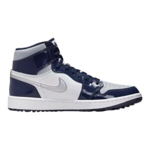 Nike Jordan 1 High Men's Golf Shoes White/Metallic Silver DQ0660-100 12