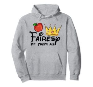 fairesy of them all with crown and appale halloween theme pullover hoodie