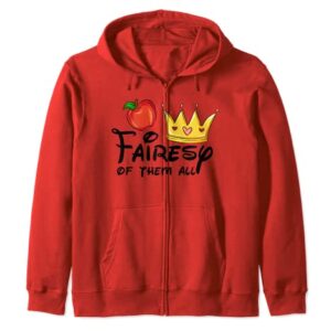 Fairesy Of Them All With Crown and Appale Halloween Theme Zip Hoodie