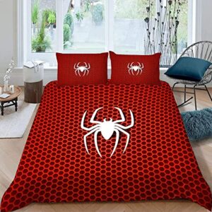 quilt cover twin size spider 3d bedding sets wild animals duvet cover breathable hypoallergenic stain wrinkle resistant microfiber with zipper closure,beding set with 2 pillowcase