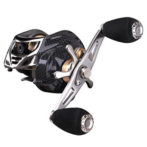 Taigek Baitcaster Reels 7.0:1 Gear Ratio Surf Fishing Reel 18+1 Stainless BB Up to 17.6LB Drag Casting Reel Dual Braking System Right Hand Fishing Reels Casting