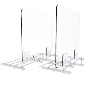 hmdivor 6 pack acrylic wire shelf dividers for closet organization clear shelf dividers for wire shelves in bedroom, kitchen and office