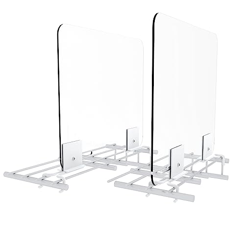 Hmdivor 6 Pack Acrylic Wire Shelf Dividers for Closet Organization Clear Shelf Dividers for Wire Shelves in Bedroom, Kitchen and Office