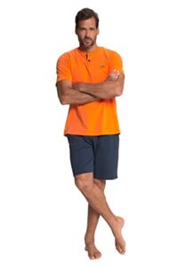 jp 1880 menswear big & tall plus size l-8xl pajama set bright orange xxxx-large 812510654