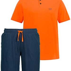 JP 1880 Menswear Big & Tall Plus Size L-8XL Pajama Set bright orange XXXX-Large 812510654