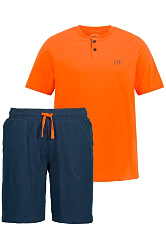 JP 1880 Menswear Big & Tall Plus Size L-8XL Pajama Set bright orange XXXX-Large 812510654