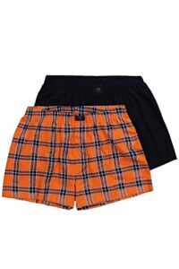 jp 1880 menswear big & tall plus size l-8xl 2 pack of boxer shorts orange x-large 813060650