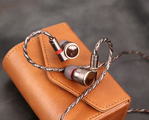 Linsoul TINHIFI T4 Plus 10mm Magnetic CNT Driver in-Ear Monitor with N54 Circuit, CCAW Voice Coil, Metal Case, Wood Faceplate, Detachable Silver-Copper Cable for Audiophile Musician