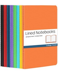 gwybkq a5 lined notebooks bulk journals for kids writing 16 packs(5.5x8.3) college ruled,colored notebooks for college students teen school office supplies note taking
