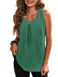 ou mgce fast fashion womens activewear tops ladies sleeveless round neck loose fit racerback workout tank tops loose fit yoga clothes green l