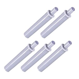 metallixity damper buffers push (2.36"x0.36") 5pcs, plastic cabinet push latches soft quiet close - for door drawer, home decoration, gray