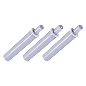 metallixity damper buffers push (2.36"x0.36") 3pcs, plastic cabinet push latches soft quiet close - for door drawer, home decoration, gray