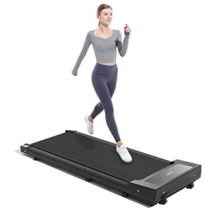 veclory under desk treadmill walking pad desk treadmill slim walking running jogging machine for home office exercise remote control lcd display portable