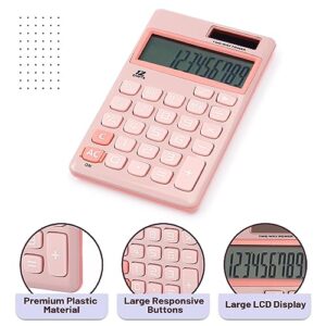 Mr. Pen- Standard Function Calculator, 12 Digits, Small Calculator, Light Pink Solar Calculator, Pocket Calculator, Simple Calculator, Basic Office Calculators, Solar Handheld Calculator