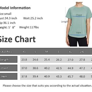 Dragon Fit Lightweight Workout Tops for Women Short Sleeve Crew Neck Yoga Shirts Casual Athletic T-Shirts