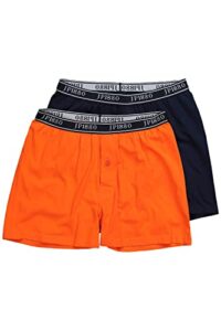 jp 1880 menswear big & tall plus size l-8xl 2 pack of boxer shorts flexnamic® orange xx-large 813285650