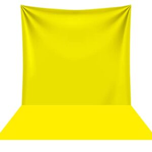 CapiSco 5x7ft Yellow Photography Booth Backdrop Professional Black Portrait Screen Background for Newborn Baby Child Adult Portrait Photoshoot Backdrop Photo Studio Props DEVC12BB-5X7