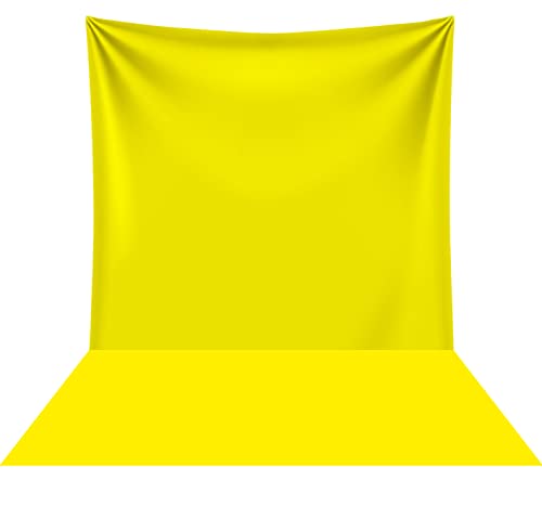 CapiSco 5x7ft Yellow Photography Booth Backdrop Professional Black Portrait Screen Background for Newborn Baby Child Adult Portrait Photoshoot Backdrop Photo Studio Props DEVC12BB-5X7