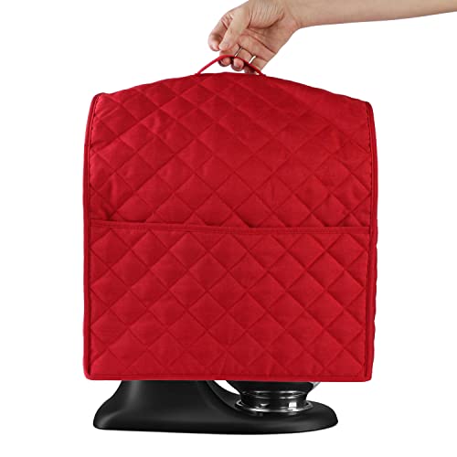 Stand Mixer Cover compatible with Kitchenaid Mixer, Fits All Tilt Head & Bowl Lift Models with 3 Organizer Bag for Accessories. (Red, For Tilt Head 4.5-5 Quart)