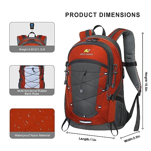 N NEVO RHINO Hiking Backpack 25L Waterproof Outdoor Day Pack, Lightweight Camping Travel Backpack for Men Women