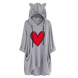 gianthong suetas de heart shirt valentines heart top women cute valentines day shirts for women souvenirs sweaters for womens red cropped hoodie zip up valentine’s day shirt