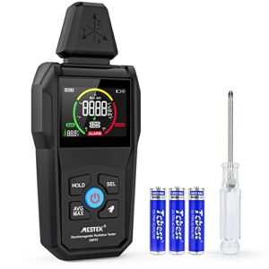 emf meter, mestek electromagnetic field radiation detector, digital lcd magnetic field detector emf reader temperature measure, tester for home emf inspections, office, outdoor and ghost hunting