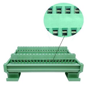 Jienk DIN Rail Mount 10A 300V 20Position 20P to 20P Screw Terminal Block Distribution Module