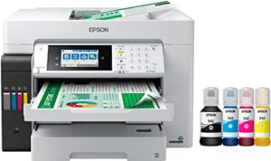 epson ecotank pro et-16600 all-in-one supertank wireless color inkjet printer - print copy scan fax- 25 ppm, 4800 x 1200 dpi, wide-format 13 x 19, auto 2-sided printing, 50-sheet adf, voice-activated