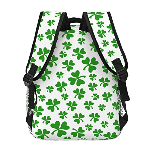 Qurdtt St.Patrick's Day Backpack, Fashion Irish Shamrock Laptop Backpack Shoulder Bag for Men Women