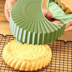 Air Fryer Silicone Liners - 2 Pcs Non-stick Non-burnt, Easy to Demold Reusable Air Fryer Silicone Liners Basket for 4-8 Quart Air Fryer Oven.