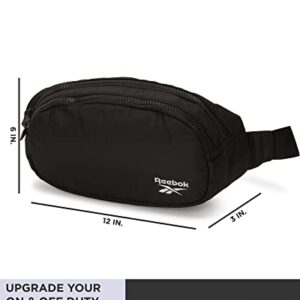 Reebok Women's Fanny Pack - Lightweight Waist Belt Bag - Crossbody Bag for Running, Hiking, Travel, Workouts, Black