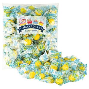 lemon heads 1.5 lb bag of delicious sour lemon candy - yellow lemon heads individually wrapped candy - packaged by snackadilly