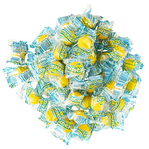 Lemon Heads 1.5 Lb Bag Of Delicious Sour Lemon Candy - Yellow Lemon Heads Individually Wrapped Candy - Packaged by Snackadilly