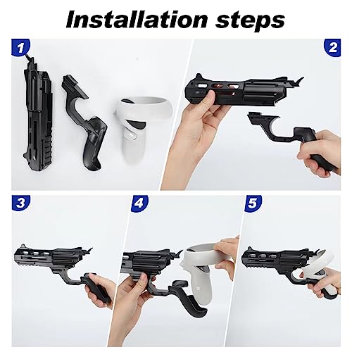 VR Game Accessories for Oculus Quest 2, Compatible with Meta/Oculus Quest 2 Controller Grips, Enhanced VR Game Experience