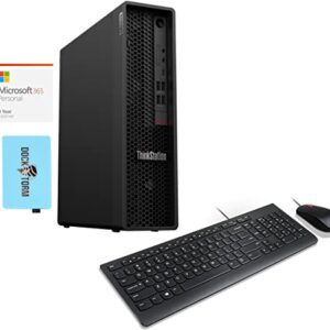 Lenovo ThinkStation P340 SFF Home & Business Mini Desktop (Intel i7-10700 8-Core, 32GB RAM, 512GB PCIe SSD + 1TB HDD (3.5), T1000, USB 3.2, Win 11 Pro) with MS 365 Personal, Hub