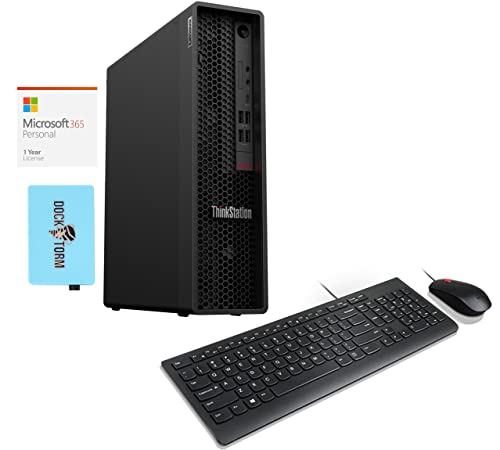 Lenovo ThinkStation P340 SFF Home & Business Mini Desktop (Intel i7-10700 8-Core, 32GB RAM, 512GB PCIe SSD + 1TB HDD (3.5), T1000, USB 3.2, Win 11 Pro) with MS 365 Personal, Hub