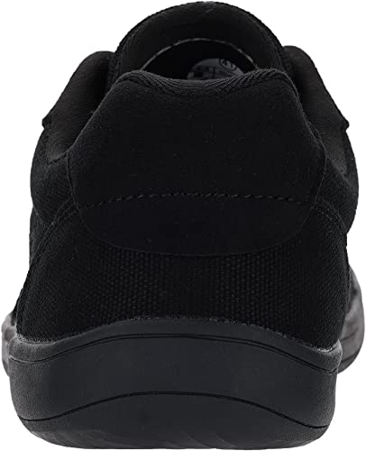 WHITIN Wide Toe Box Barefoot Sneakers for Men Canvas Minimalist Minimus Zero Drop Sole Shoes Size 11 Width 11W Walking Outdoor Training All Black 45