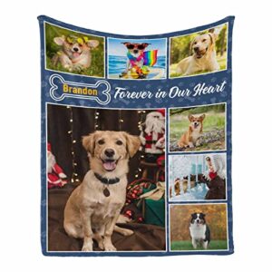interestprint customized blankets with photos text personalized picture blanket for dog gifts for birthday family pet custom photo blanket 7 collage throw blanket for beding sofa travel